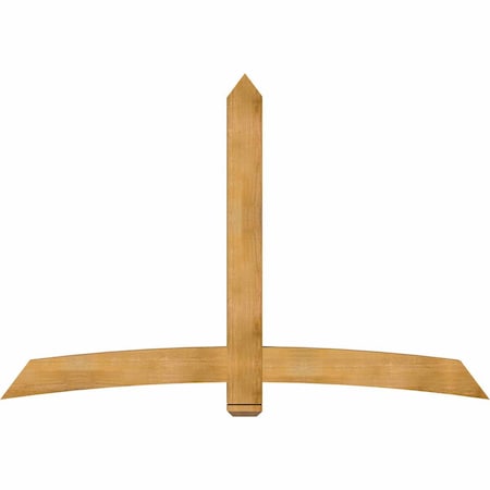 Ekena Millwork Bellingham Rough Sawn Timber Gable Bracket, Western Red Cedar, 84"W x 56"H x 4"D x 6"F, 16/12 Pitch GBW084X56X0406BEL00RWR